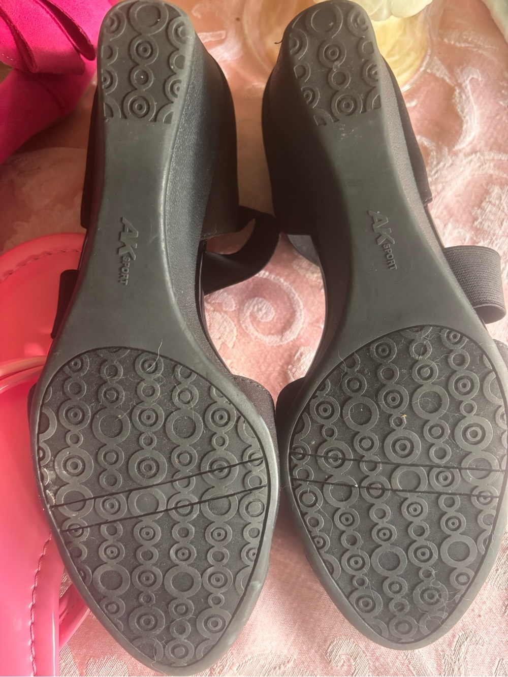 Anne Klein Black Pointed-Toe Wedges only worn once indoors. - Picture 4 of 9